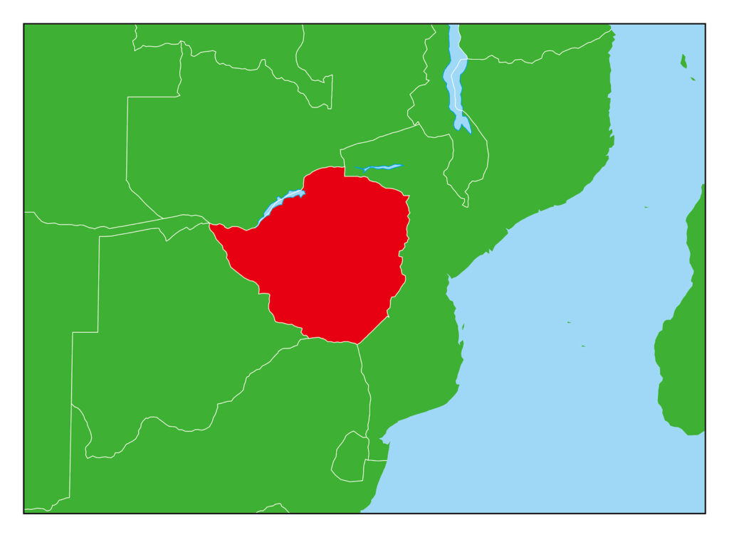 ジンバブエの地図